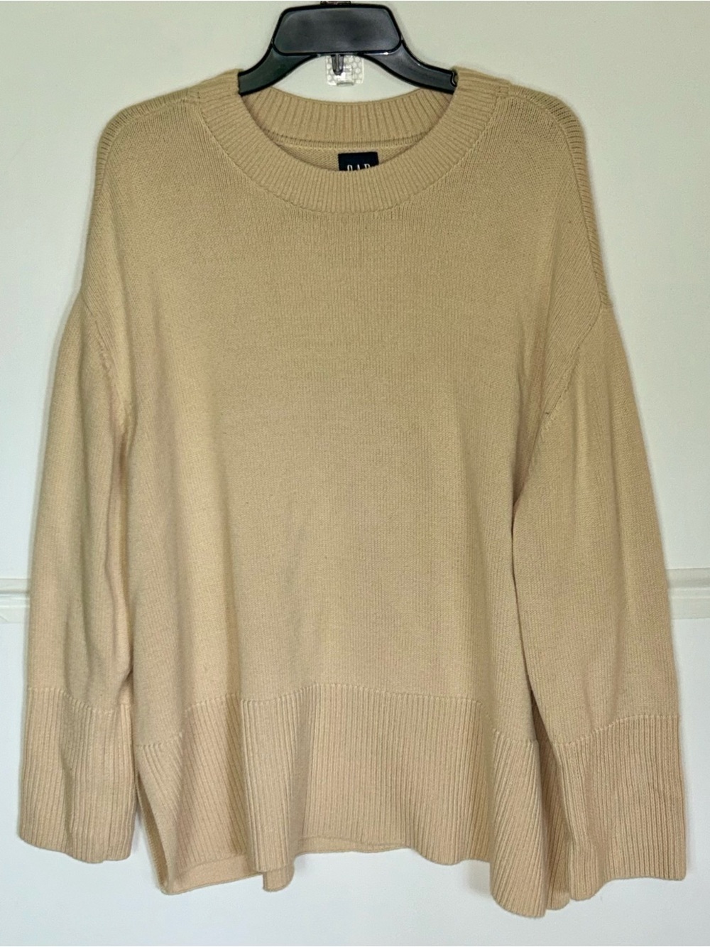 GAP Womens pale yellow LS Crewneck Pullover Sweater. XXL